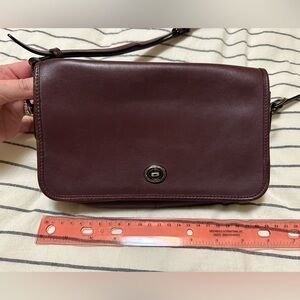 Coach Vintage Burgundy Dinky Lock Leather Crossbody
